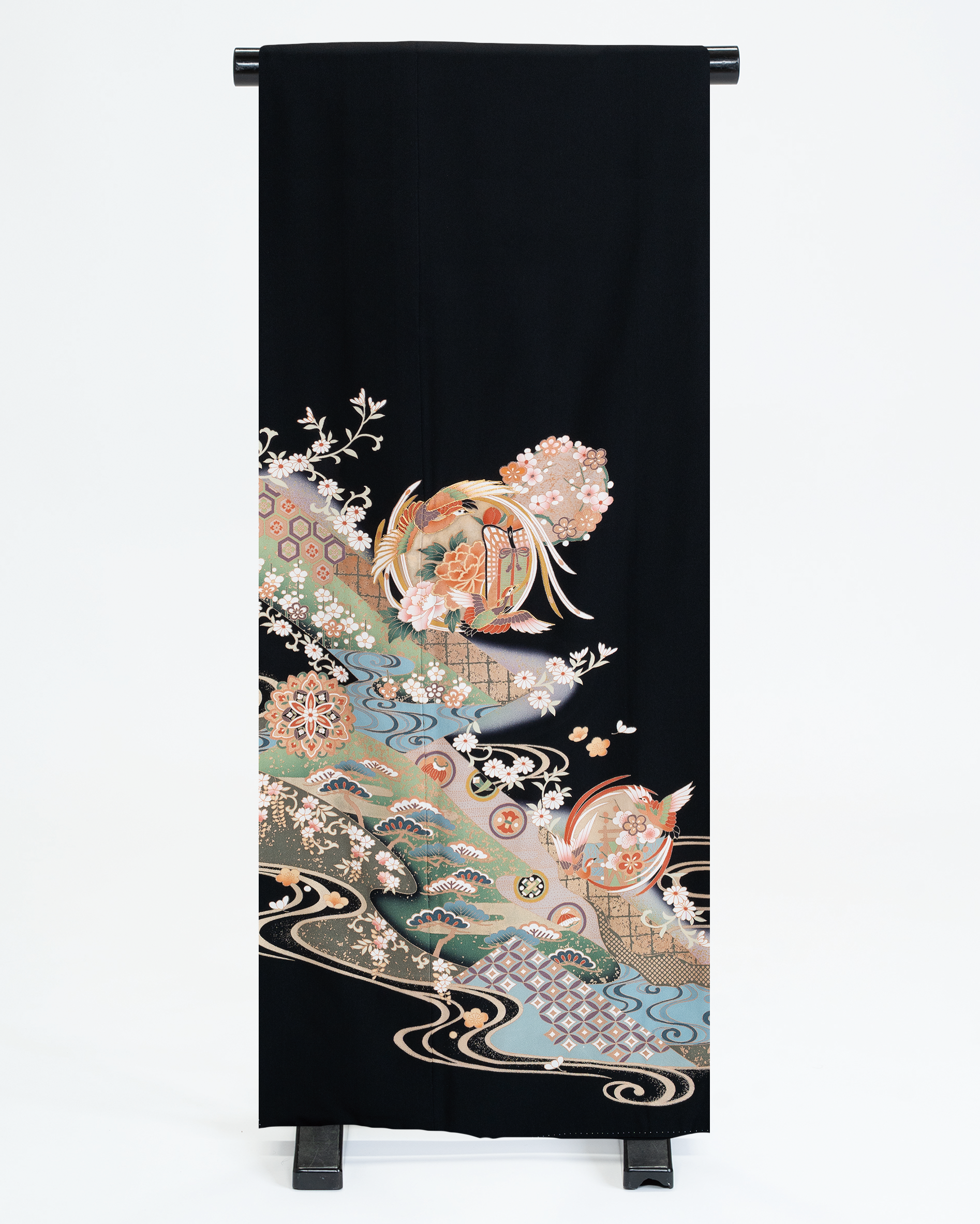 502my28◆鳳凰丸四菱文 袋帯 卒業式 入学式 式典◆美品 502my28◇鳳凰丸四菱文 袋帯 卒業式 入学式 式典◇美品